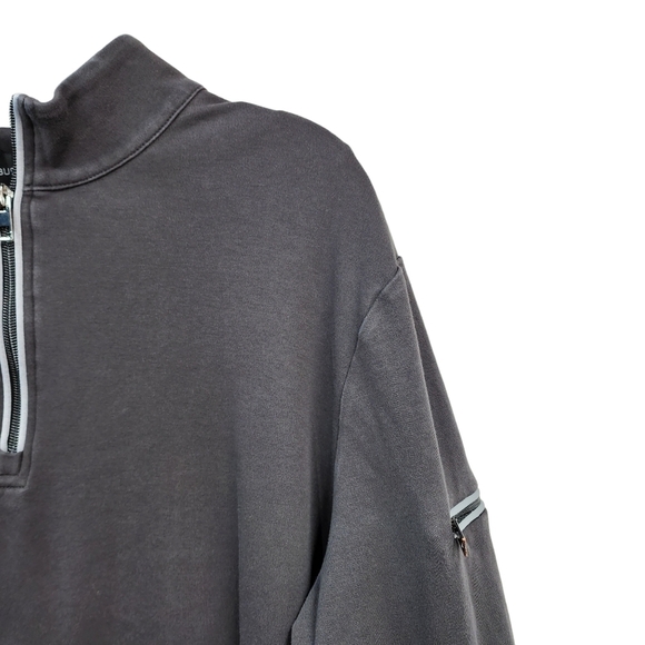 Bugatchi Men's Long Sleeve Quarter Zip Pullover - M - Picture 3 of 7
